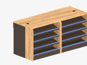 Πάγκος Προβολής Προϊόντων με Ράφια Κλίσης #0093